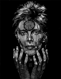This portrait of David Bowie will be on display at "Deep Cuts" by Steve Parke, which opens Sept. 13 at WTMD.
