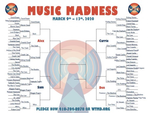 WTMD’s Music Madness Fund Drive 2020 March 6 – 13