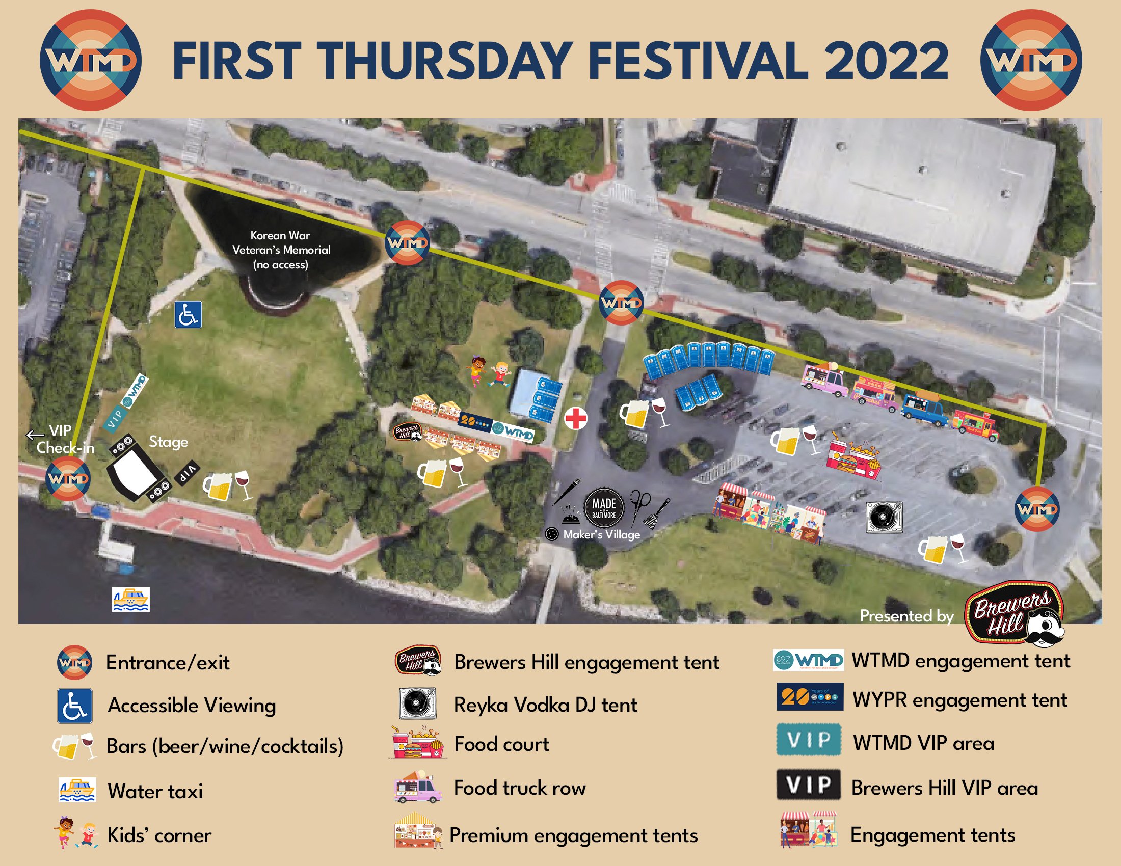WTMD First Thursday Festival map 2022