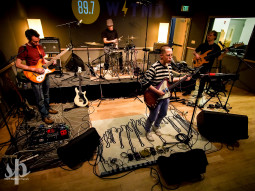 Lower Dens performs songs from their new album, "Escape From Evil," at WTMD (Photo by Steve Parke)