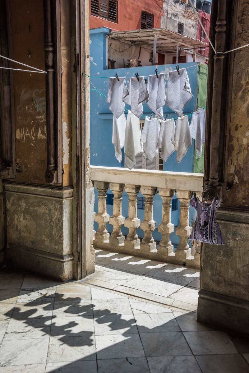 Laundry dries out in Cuba in this photo by Janet Jeffers.
