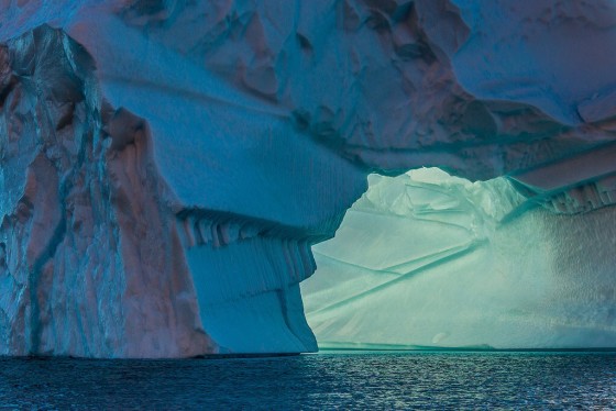 A photo of polar ice featured in "Thaw," a new exhibit by Janet Jeffers. 